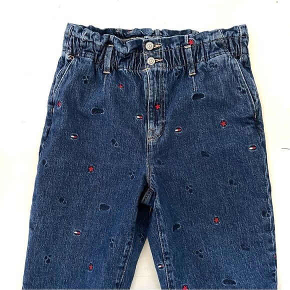 Tommy Hilfiger Paperbag High Rise Jean Size 8 Logo - Picture 5 of 11